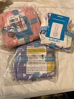 Carter's Girls Pink and Lavender Pajama Set of 3 pair